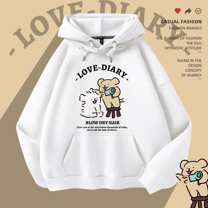 L715เสื้อฮู้ดแขนยาวลายแฟชั่นสวย..มี7สีหลายไซส์เลือกได้(S-3XL)