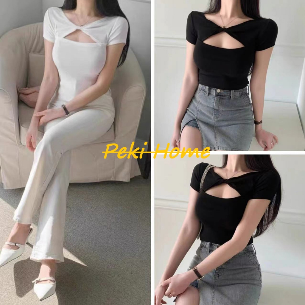 เสื้อยืดแขนสั้นดีไซน์เก๋ สไตล์ลายระบาย เหมาะกับผู้หญิง