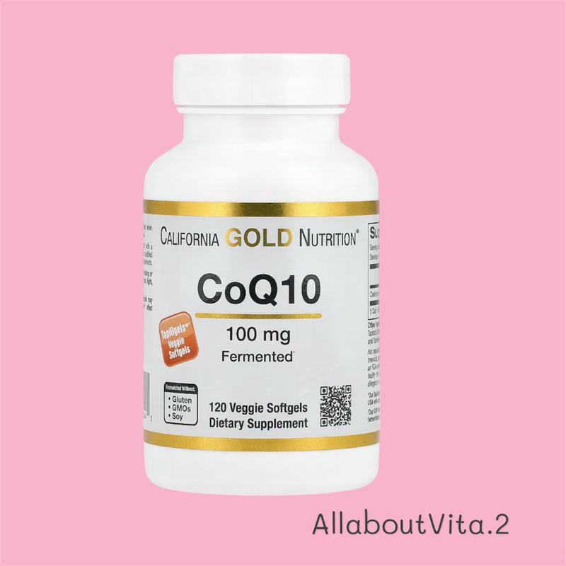 พร้อมส่ง California Gold Nutrition, CoQ10 Fermented 30/120 veggie softgels
