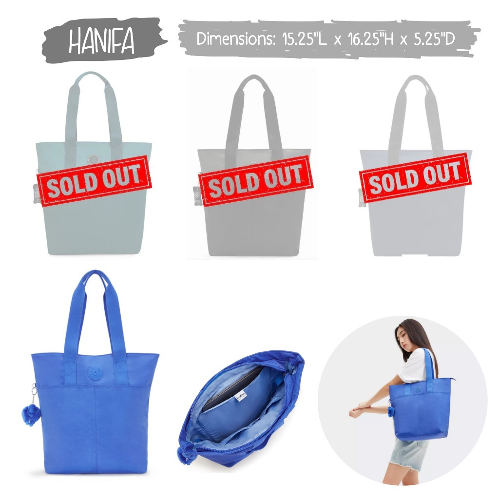 (สอบถามสต็อคค่ะ) กระเป๋า KIPLING AMIEL MEDIUM HANDBAG / Hanifa 15" Laptop Tote Bag