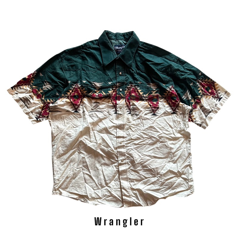 🐎 เสื้อเชิ๊ตคาวบอย กระดุมมุก western shirt  Wrangler