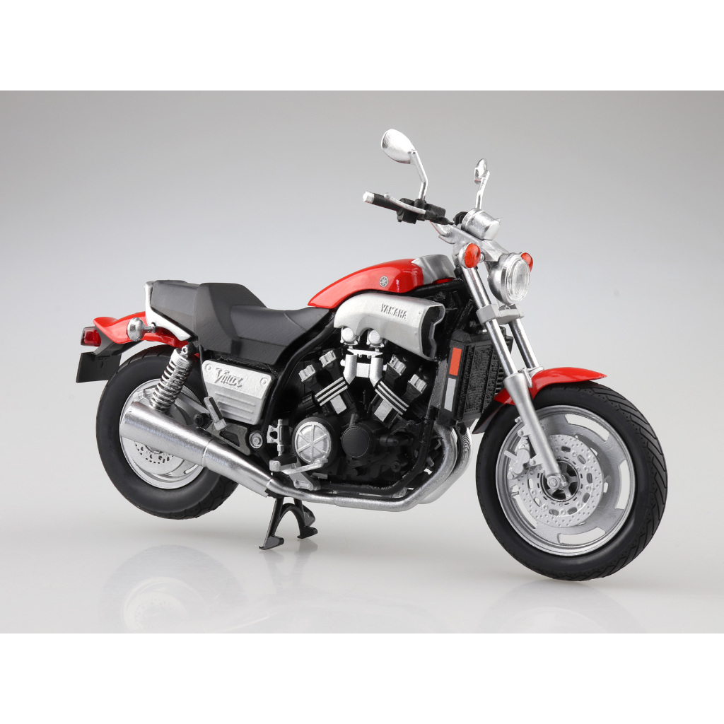 Aoshima Skynet, Yamaha Vmax Fire Red, 1/12, โมเดลรถมอเตอร์ไซค์Diecast
