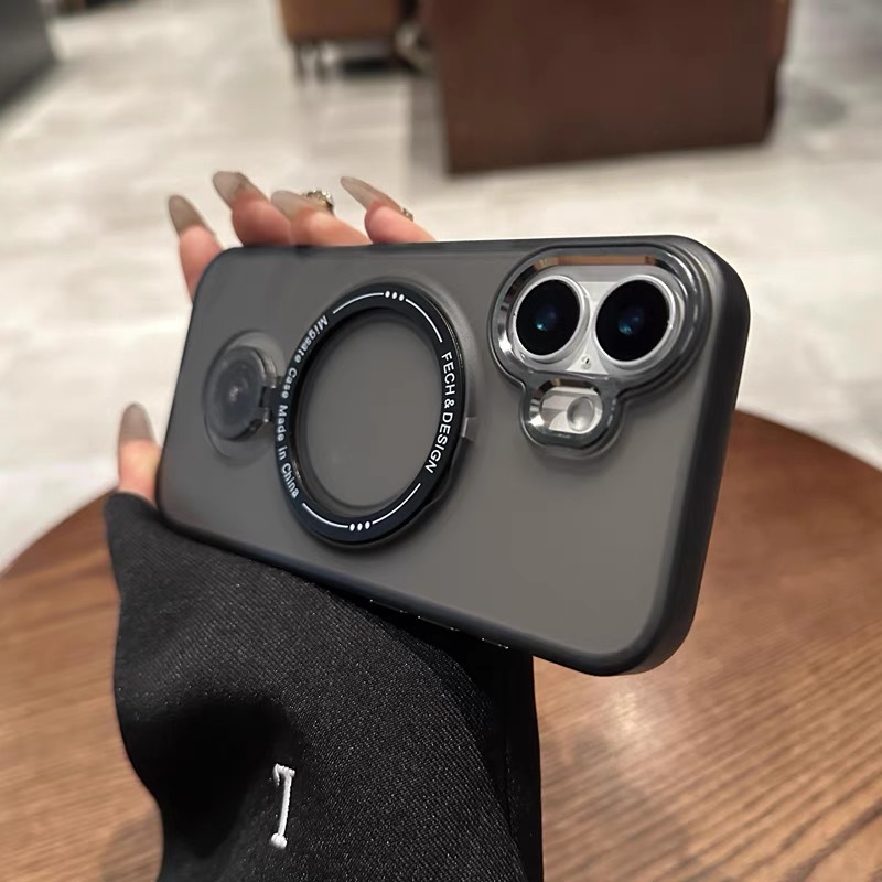 เคส ชาร์จไร้สาย แม่เหล็ก หมุนได้ 360 องศา สําหรับiphone 16 16Pro 16PROMAX 11 12 13 14 15 Pro max Plus Promax เคสผิวด้าน