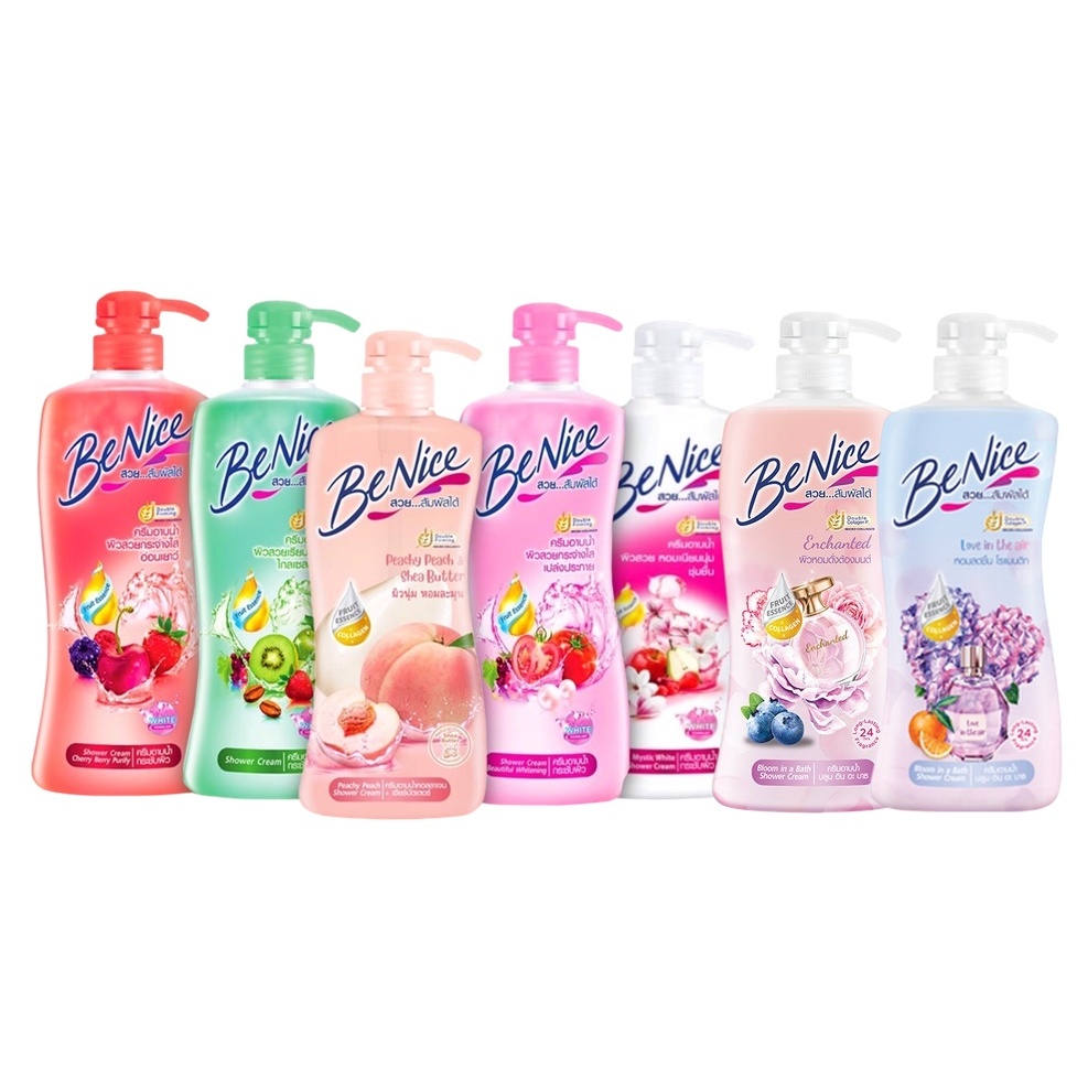 Benice บีไนซ์ ครีมอาบน้ำ สบู่เหลวอาบน้ำ ขวดหัวปั๊ม 450 มล.