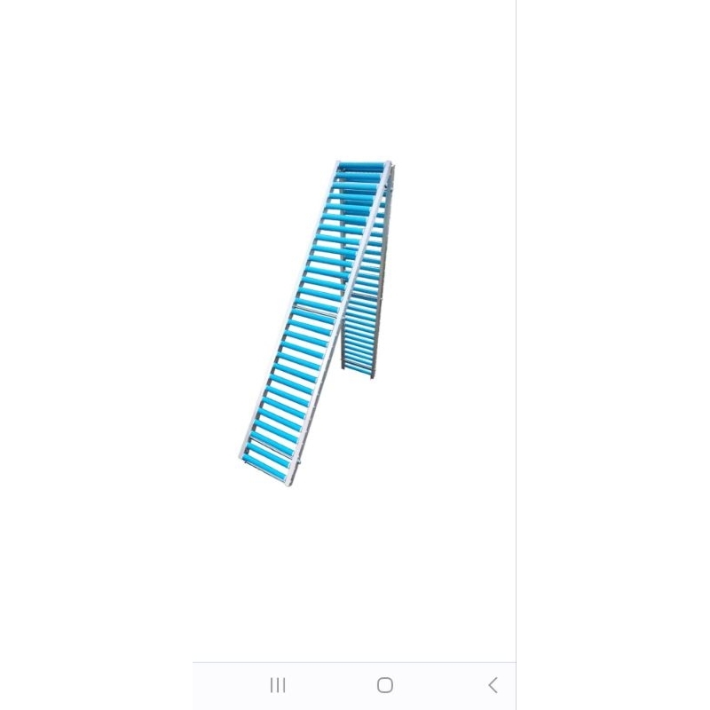 รางเลื่อน 4 เมตร พับครึ่ง 2+2เมตร รางลำเลียงลูกกลิ้ง(โครงสแตนเลส)