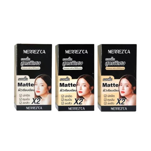(กล่องX6ซอง) Merrez'ca เพอร์เฟค แมตต์ ฟาวเดชั่น SPF50+ PA++++ Merrezca