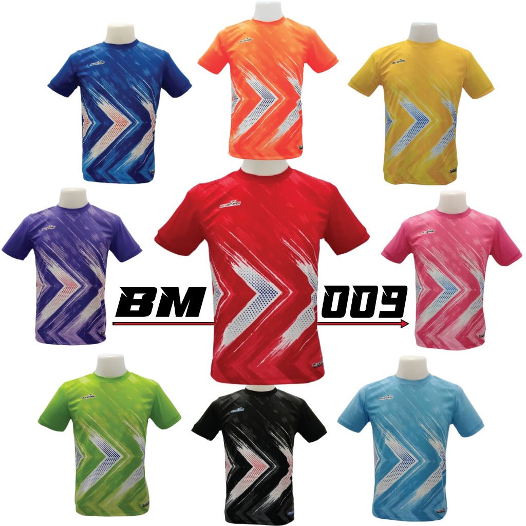Blueman (บลูแมน) เสื้อกีฬา เสื้อวิ่ง รหัสสินค้า BM009 มี 9 สี 11 ขนาด เด็กและผู้ใหญ่ ขนาด ไซส์ 8- 14 และ S-4XL