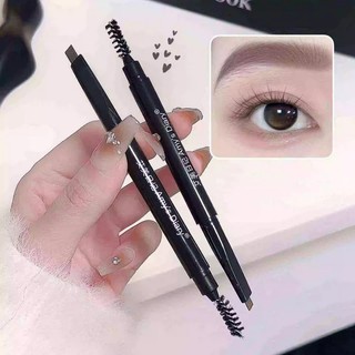 ดินสอเขียนคิ้ว กันน้ำ ดินสอเขียนคิ้วแบบหมุน 2 in 1 มีแปรงปัดคิ้วในตัว มี 5 สีให้เลือก ⚠️พร้อมส่ง⚠️