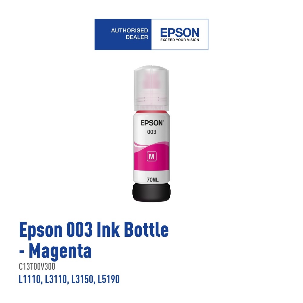 หมึก Epson 003 แท้💯% Epson L3110 / L3150 / L5190/L3210/L3216/L3250/L3256/L5290/L5296