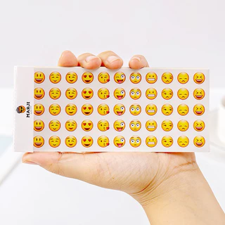 <พร้อมส่ง> สติ๊กเกอร์ Emoji Stickers 😋 12แผ่น 🥰 660ดวง 😎อิโมจิ สติ๊กเกอร์แผ่น เครื่องเขียน