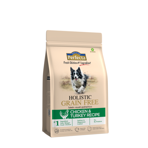 PERFECTA HOLISTIC GRAIN FREE สุนัขโต สูตรไก่และไก่งวง 3 KG
