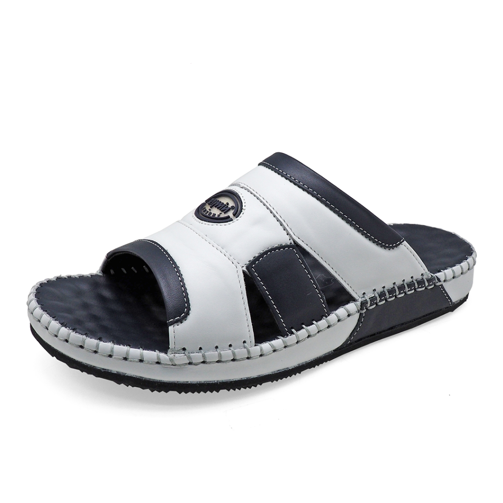 TAYWINแท้ เทวินทร์แท้ รองเท้าแตะ SKC-14 Size38-46 หนังนิ่มขาว-นิ่มน้ำเงิน