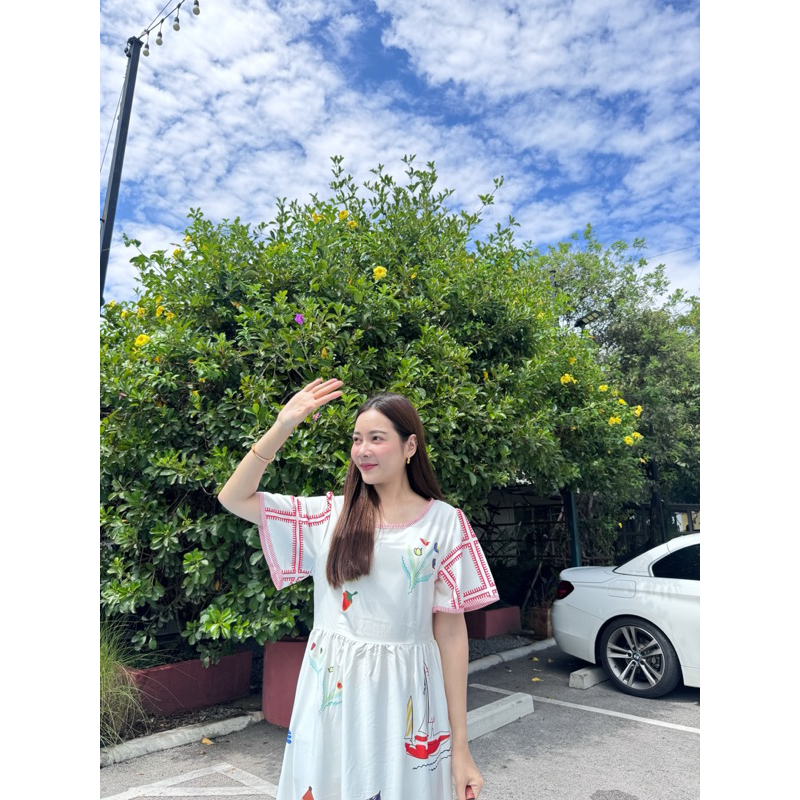 Sunday dress แมกซี่เดรสยาวปริ้นส์ลาย