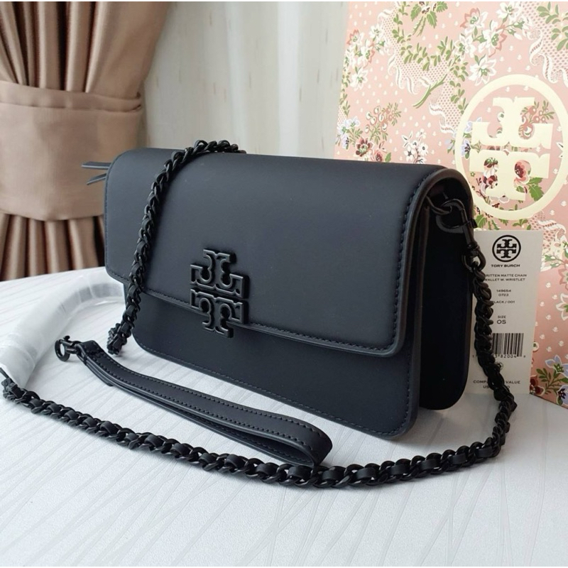 🎀(สด-ผ่อน) Tory 149654 Matte Chain Wallet Wristlet WOC