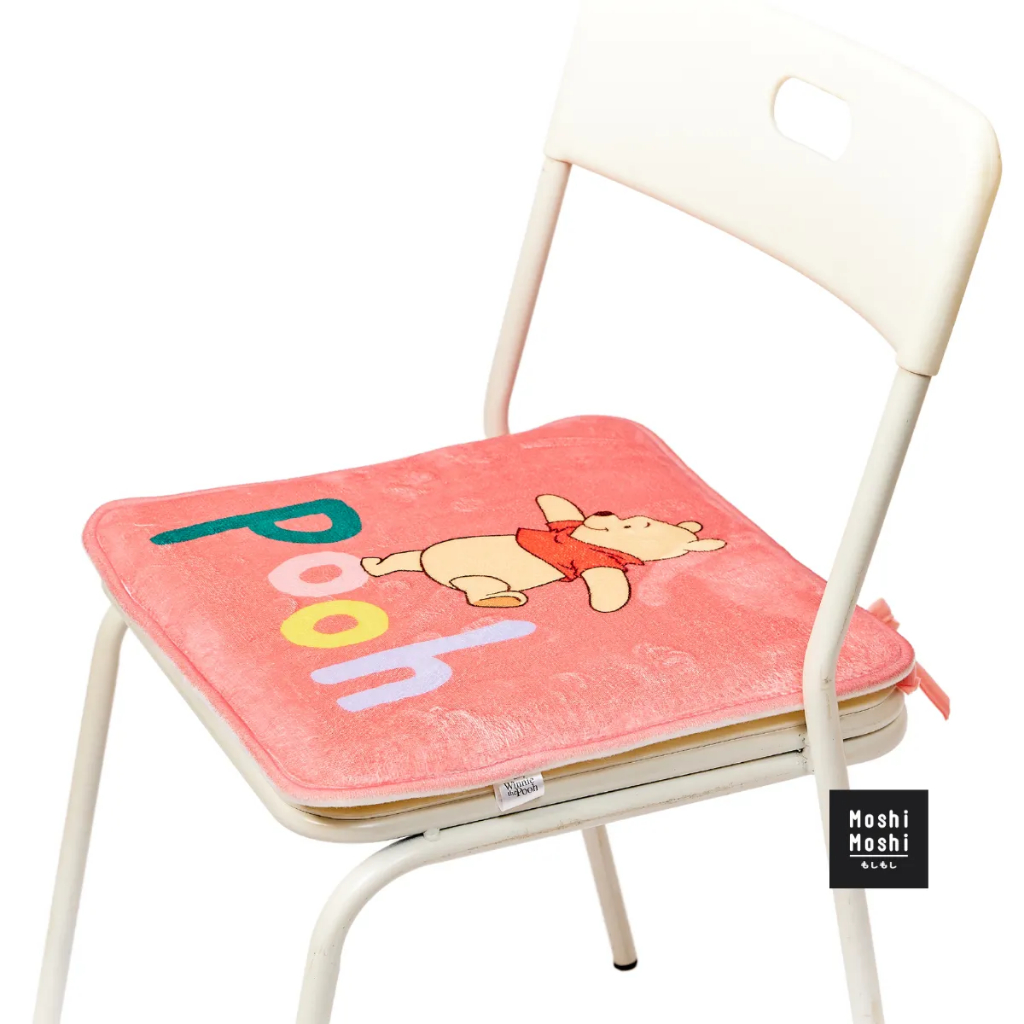 Moshi Moshi เบาะรองนั่ง ลาย Pooh ลิขสิทธิ์แท้จาก Disney เบาะรองเก้าอี้ทรงเหลี่ยม*ส่งคละสี*