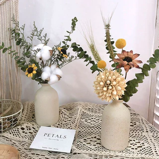 🌷ช่อดอกไม้แห้งในแจกันดอกไม้แห้งสําหรับตกแต่งห้องนั่งเล่นที่บ้านมินิมอลของขวัญเทศกาลคริสต์มาส