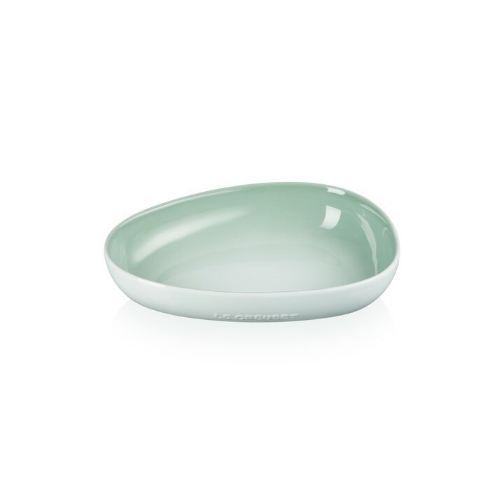 จานเซรามิค ทรงรี สีเขียว ขนาด24cm 24CM SPHERE PETAL DISH WATER GREEN