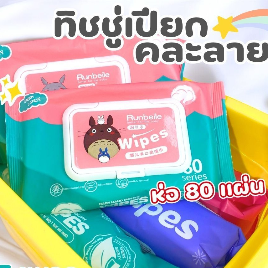 คละแบบ/คละสี ทิชชู่เปียก กระดาษเปียก ลายน่ารัก ขนาดพกพา มีฝาปิด ไม่มีแอลกอฮอล์ ใช้ได้กับทุกวัย #สินค้าพร้อมส่งในไทย