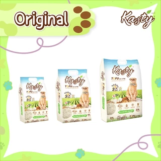 Kasty Tofu Litter ทรายแมวเต้าหู้ สูตร Original ไร้ฝุ่น จับตัวเป็นก้อนเร็ว ทิ้งชักโครกได้ สำหรับแมวทุกวัย