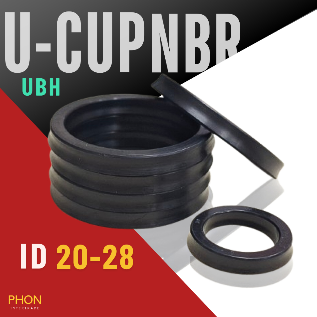 ซีล USH กันนํ้ามัน U-CUP NBR งานนิวเมตริค รูใน 20-28 มิล 20*28*5/ 22*30*5/ 22.4*30*5/ 24*32*5/ 25*33*5/ 28*36*5