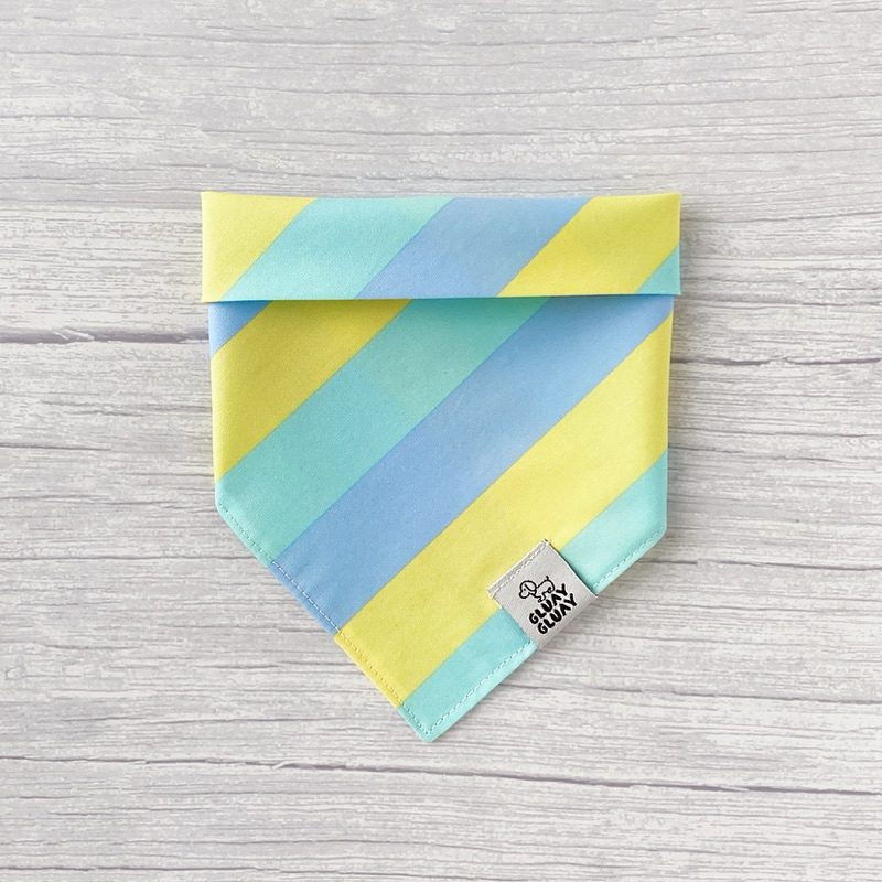 GLUAY GLUAY - ผ้าพันคอหมาแมว ผ้าพันคอสัตว์เลี้ยง- Pastel Stripe ลายทางสีพาสเทลหวานๆ