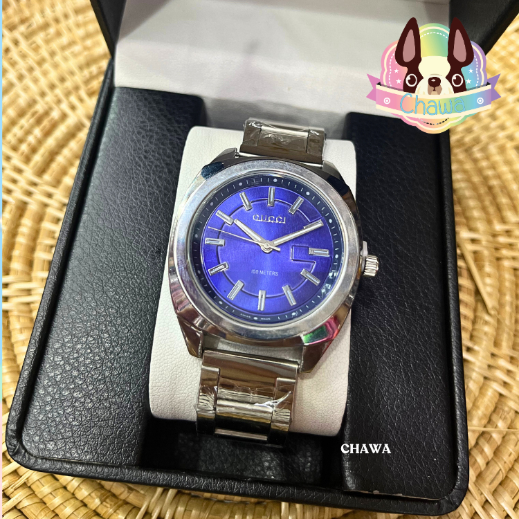 🎉🌈พร้อมส่งจากไทย นาฬิกา กุชชี หน้าปัดสวย งานดี มีทั้งสายผ้าเเละสายเหล็ก พร้อมกล่อง