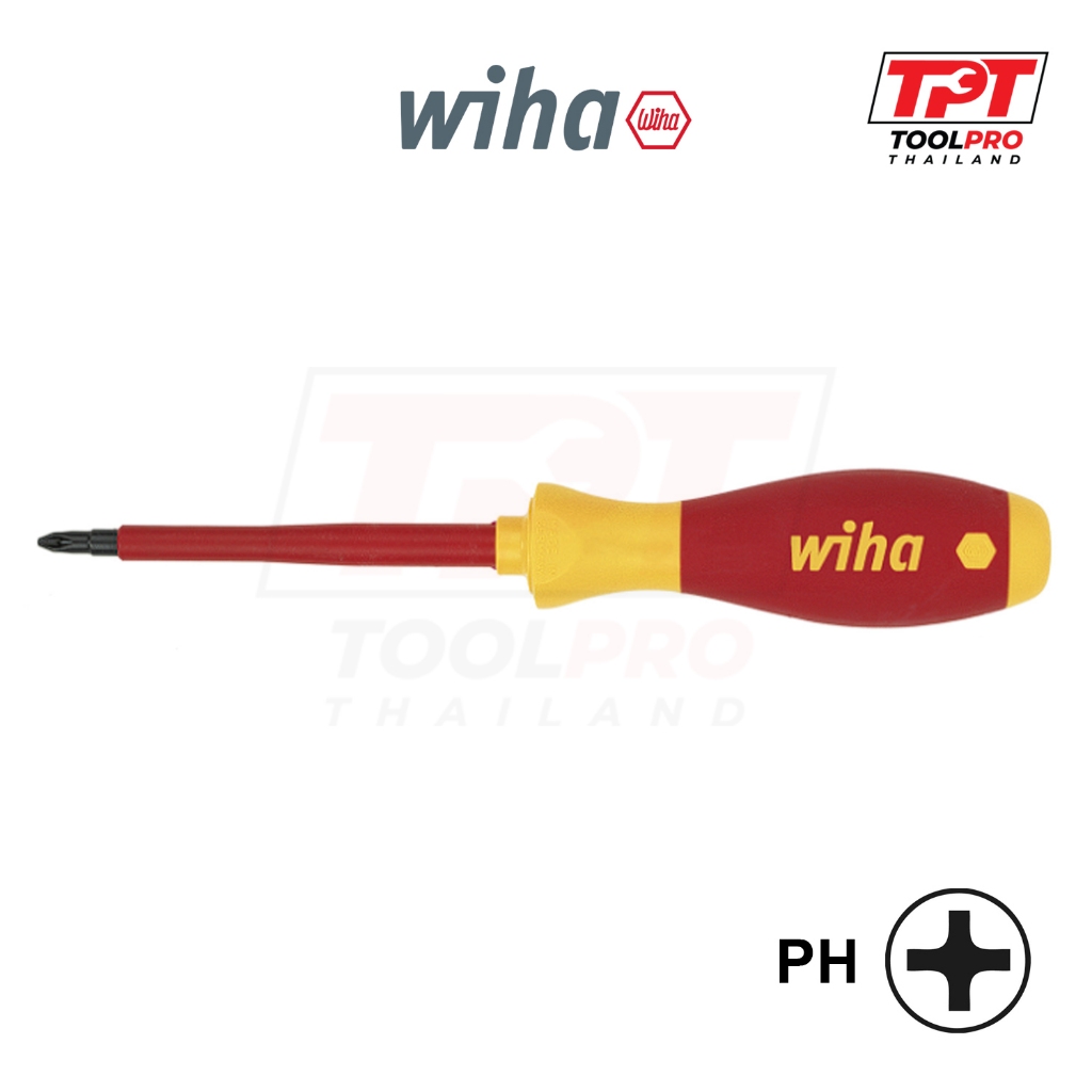 Wiha ไขควง 321N VDE SoftFinish electric Phillips (PH0, PH1, PH2)
