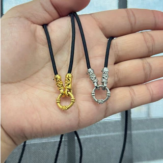 TRG สร้อยพระ รุ่น "อัคร" งานทองเลเซอร์ (เชือกร่ม2.5มิล)