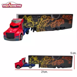 โมเดลรถเหล็ก รถพ่วง รถบรรทุก majorette Transformers Optimus Prime Trailer ลิขสิทธิ์แท้100% โมเดลรถ รถใหม่นอกแพ็ค