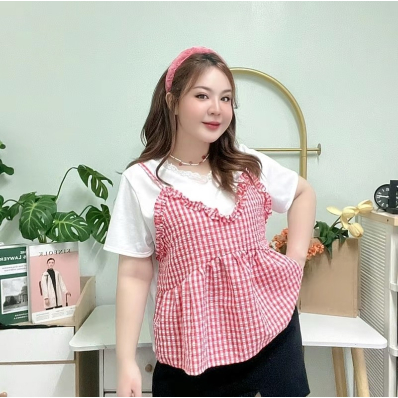 เสื้อเอี้ยมเหมาะสำหรับสาวอวบสาวไซส์เล็กก็สามารถใส่ได้ พร้อมจัดส่ง