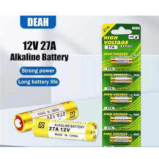 แบตเตอรี่ ALKALINE 12V 23A/27A 1แพ็ค5ก้อน battery 5pcs 12V 23A/27A แบตเตอรี่ประตูม้วน