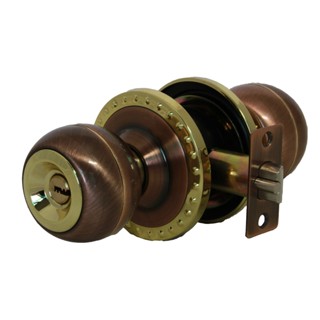 ลูกบิดJACK รุ่น9577AC-PB สีทองแดงรมดำ ลายสองกษัตริย์ ทรงกลมแ…