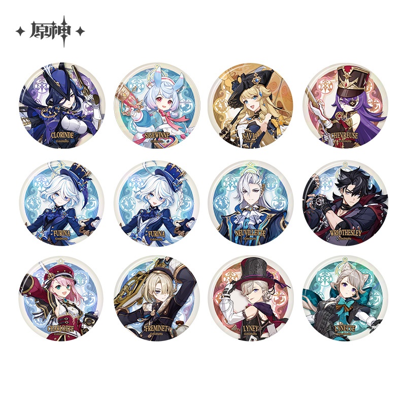 [ พร้อมส่ง / Official ] Genshin Impact Character Badge - Fontaine เกนชิน เข็มกลัด ตัวละคร Furina Navia Sigewinne