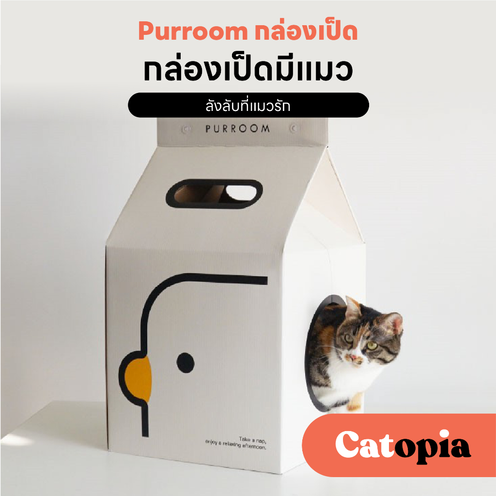 [ พร้อมส่ง] Purrroom กล่องนมลับเล็บแมว ที่ลับเล็บแมว cat scratcher Selected By Catopia