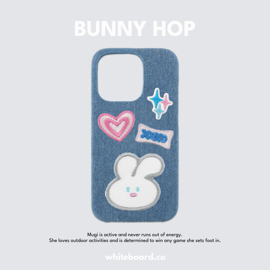 Whiteboard.co Phone Case - Bunny Hop Case เคสโทรศัพท์ยีนส์ (ซื้อผ่าน Shopee Video ลด 30%)