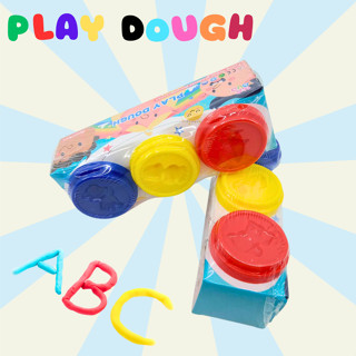 PS169 Play Dough แป้งโดว์ ไม่มีสาร 3 กระปุก พร้อมฝาแม่พิมพ์ ดินปั้น ของเล่นเด็ก สร้างเสริมพัฒนาการ