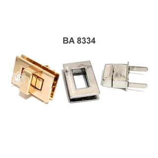 BA 8334 ตัวล็อคฝากระเป๋า หัวลูกบิด ขนาด27x17mm. Zinc Alloy Handbag/Purse Snap Lock