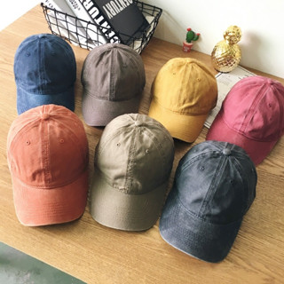 [พร้อมส่ง] 🧢 Cap หมวกสีพื้น หมวกยีนส์