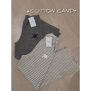 #COTTON CANDY 🍭กางเกงขายาวผ้าทอลายริ้ว C L