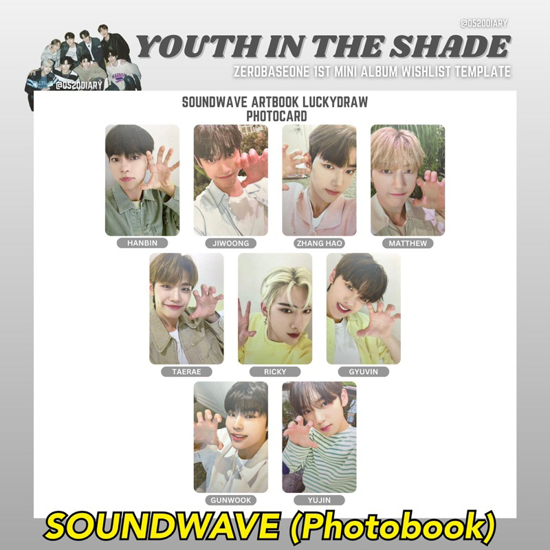 ลด 30% ใน LIVE [พร้อมส่ง] ZEROBASEONE (ZB1) อัลบั้ม Album [Youth In The Shade] Photobook / Digipack + MAKESTAR ราคา ถูกที่สุด ดีลบีเคเค แกลเลอรีภาพที่ 5