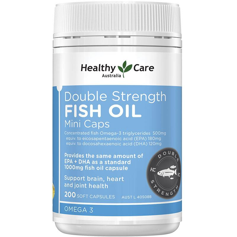 Healthy Care Double Strength Fish Oil Mini 200 Capsules