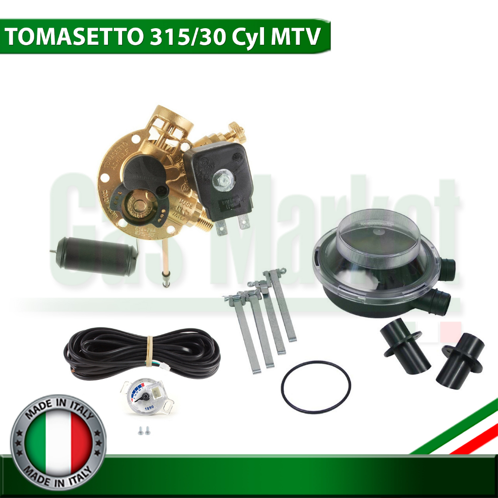 มัลติวาวล์ Tomasetto แคปซูล 315/30  พร้อม ฝาครอบ และ นาฬิกา -  Tomasetto Cylinder MTV 315/30 + ฺBox and level sensor