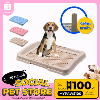 [🔥MYPAWS100] My Paws ถาดรองฉี่สุนัข 2 ชั้น ฟรี!! เสาให้น้องเล็ง (F) ห้องน้ำสุนัข Dog Toilet Tray