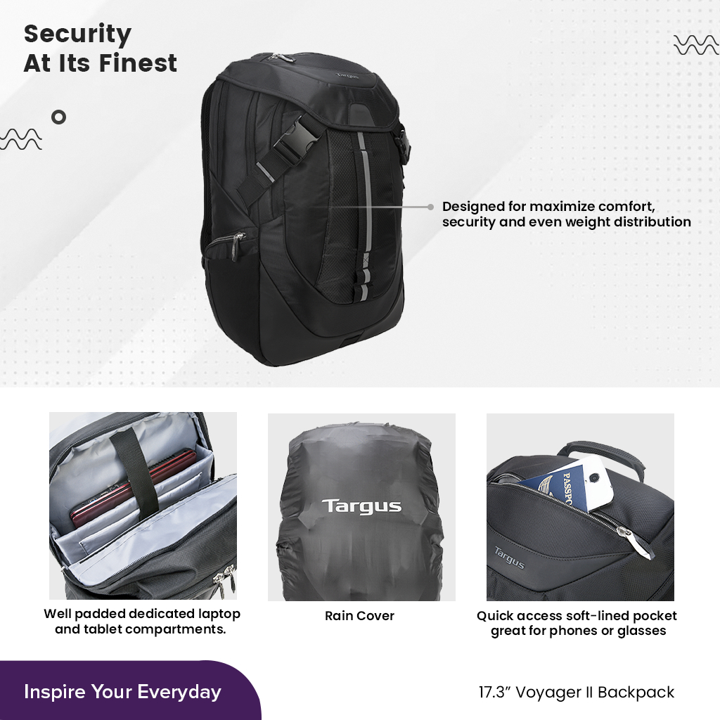 Targus 17.3" Voyager II Backpack (TSB953GL)