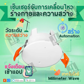 SHM-C01 เซ็นเซอร์ตรวจจับการเคลื่อนไหวของร่างกาย/ความสว่าง PIR Google Home Alexa 110/220V