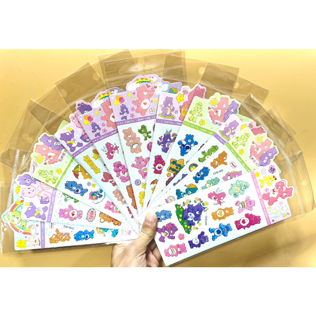 สติ๊กเกอร์หมีแคร์แบร์ น่ารัก สติ๊กเกอร์ PVC ใส สติ๊กเกอร์ไดคัท กันน้ำ sticker เกาหลี Bigmart (สินค้าพร้อมส่ง)