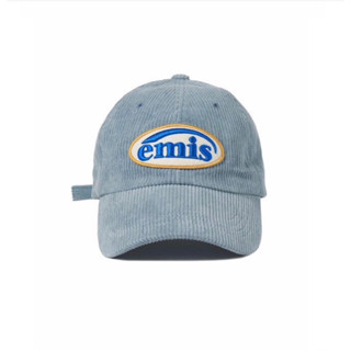 🔘ติดจองทั้ง 2 ใบ /ALL RESERVED🔘 EMIS CORDUROY WAPPEN BALL CAP-ASH BLUE ใช้โค้ดลด20-25% ได้
