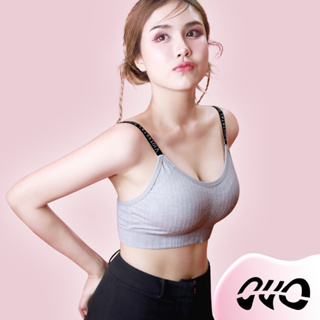 OVO สปอร์ตบรา รุ่น Q8004 เสื้อในไร้โครง สายลายตัวอักษร สามารถปรับสายได้ ฟองน้ำนุ่ม สวมใส่สบาย