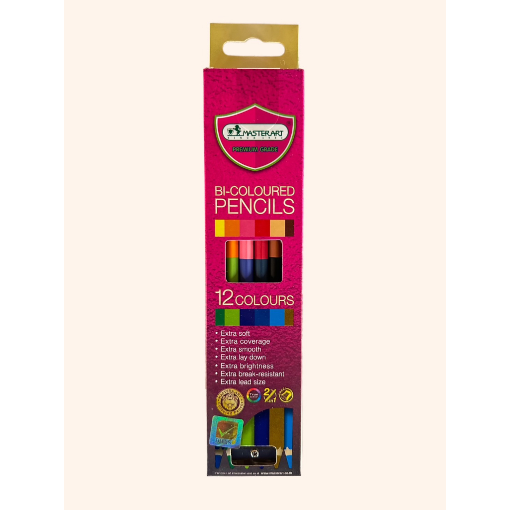 สีไม้ Master Art  Premium Grade 2 หัว 12 สี