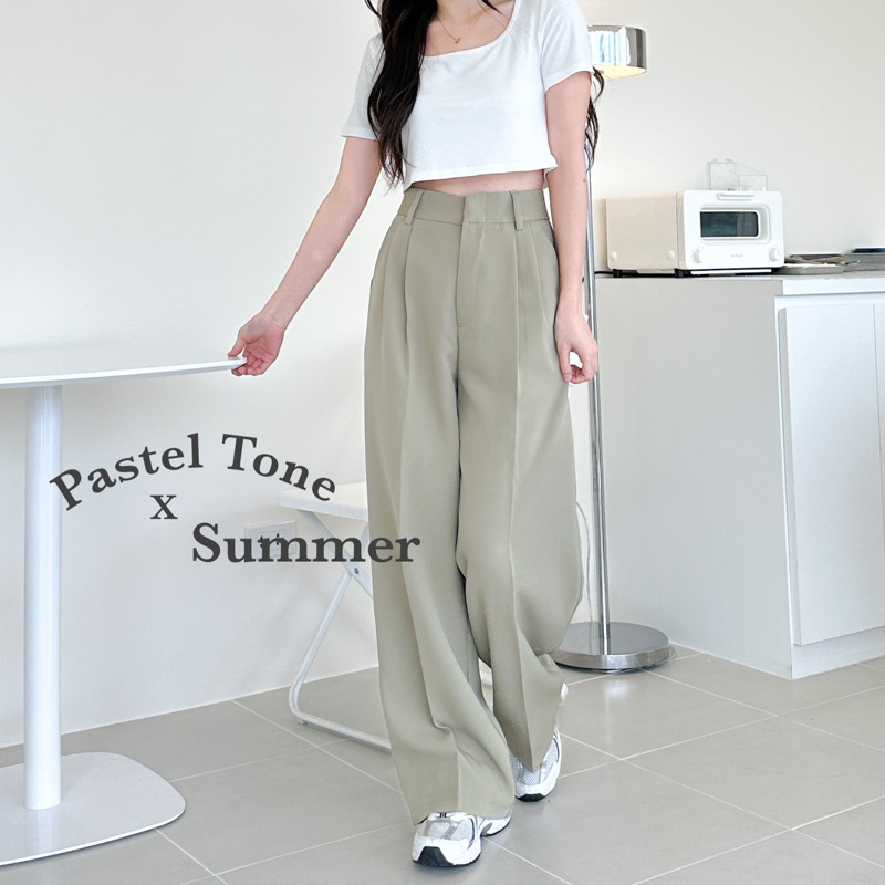 Mapayyaxstore X summer : กางเกงเอวสูงทรงสวยสีซัมเมอร์ ต้องมีติดตู้